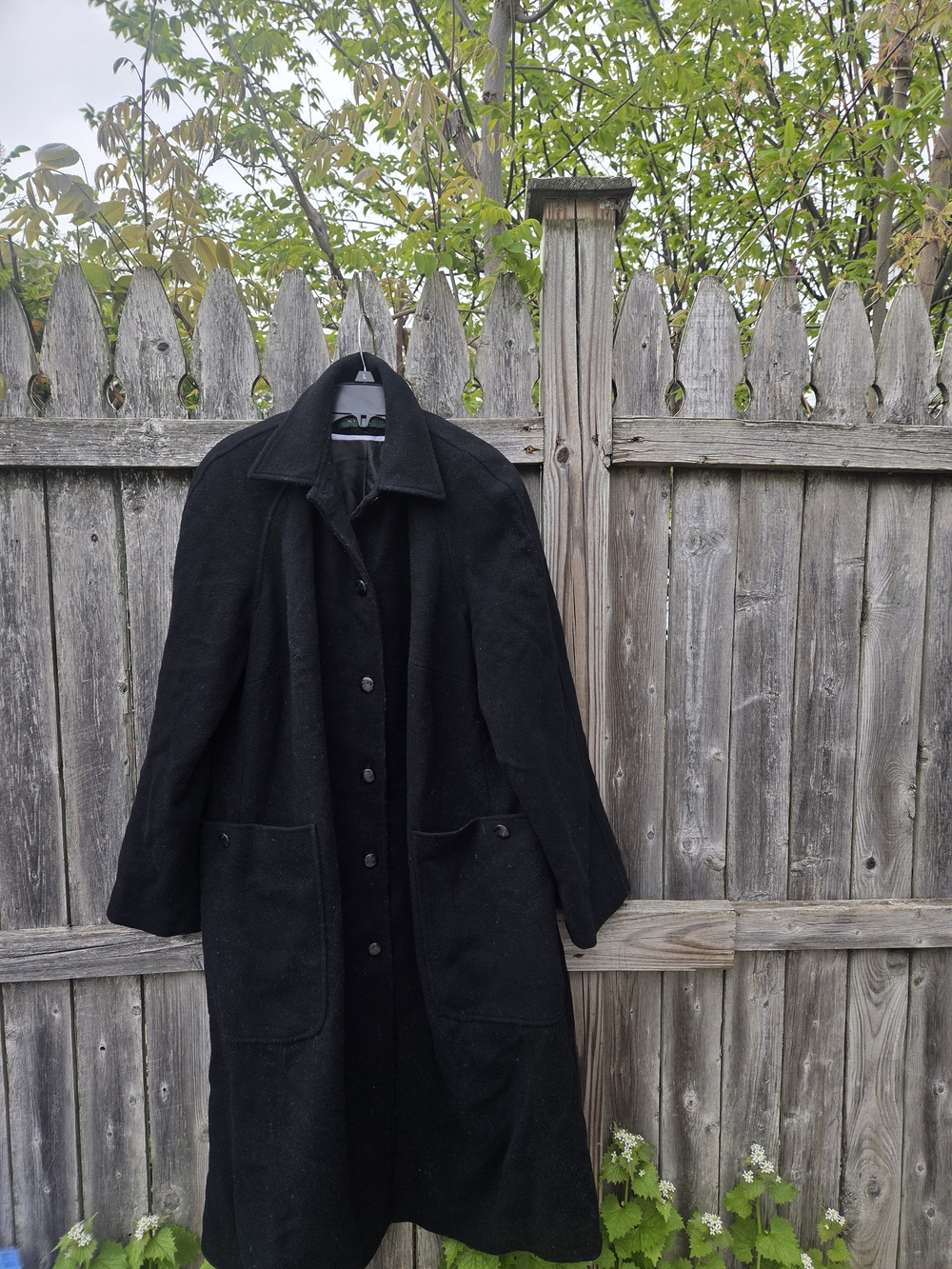 Harve Benard Women's Black Long Wool Coat